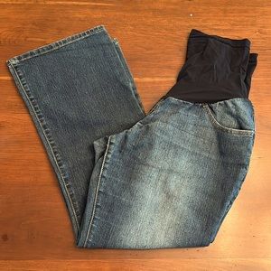 Indigo Blue Full Panel Wide Leg Jeans